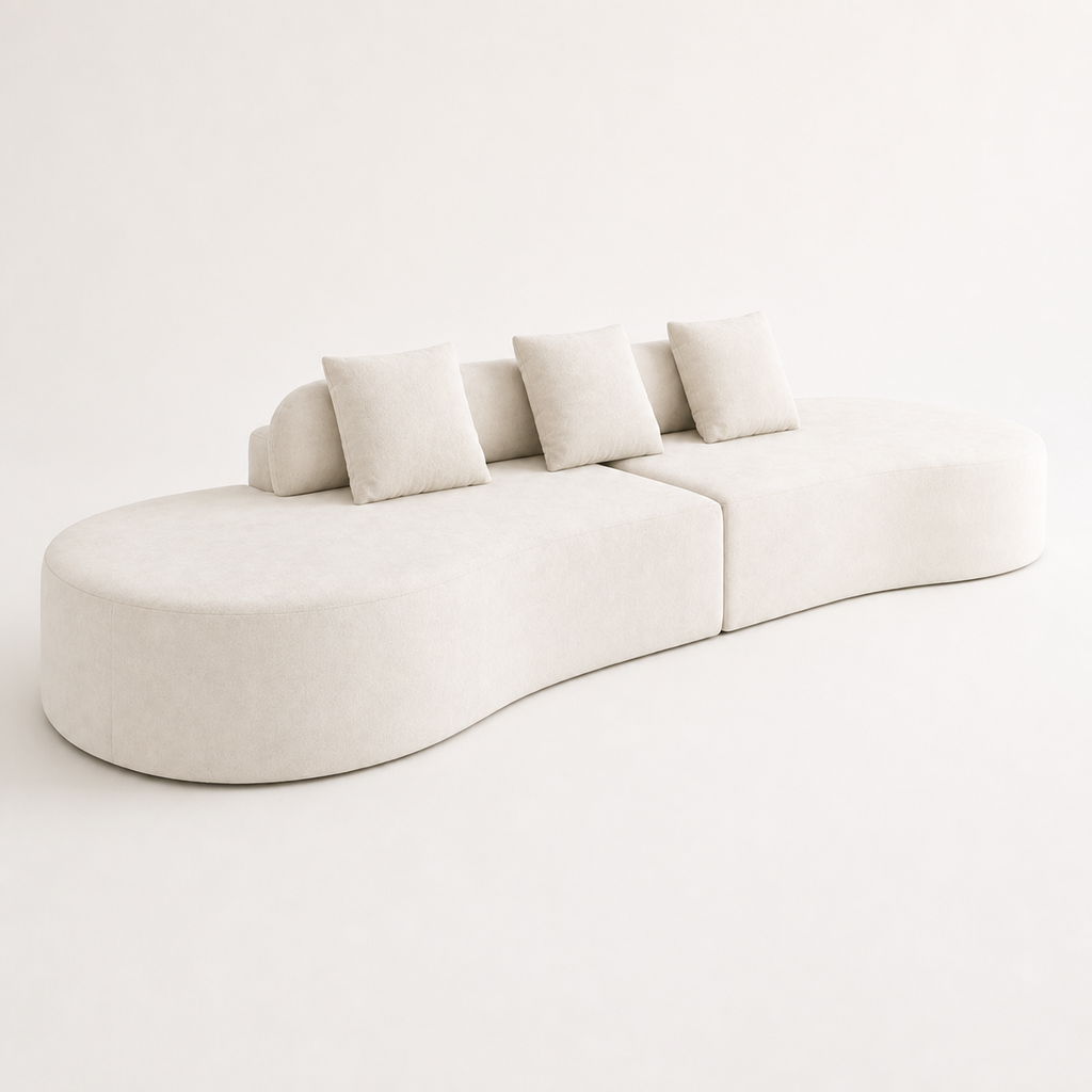 Sculpted Curved Sofa