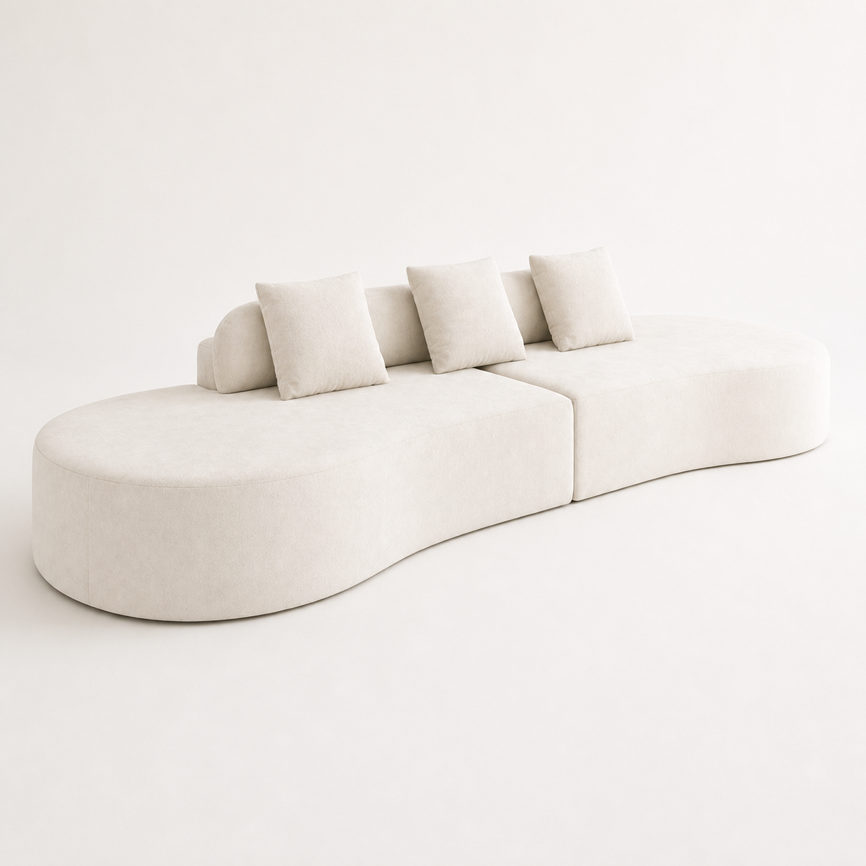 Sculpted Curved Sofa
