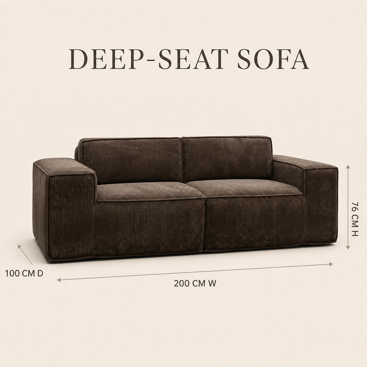 Deep Seat Lounge Sofa